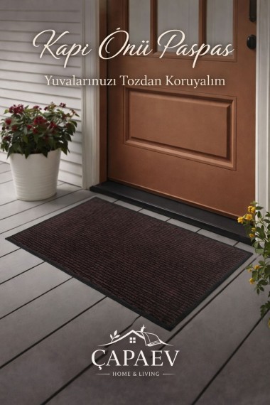 Nem Alıcı Toz Kontrol Paspası Kapı Önü Toz&Nem Kontrol Paspasları 50 cm x 80 cm -Bordo Renk